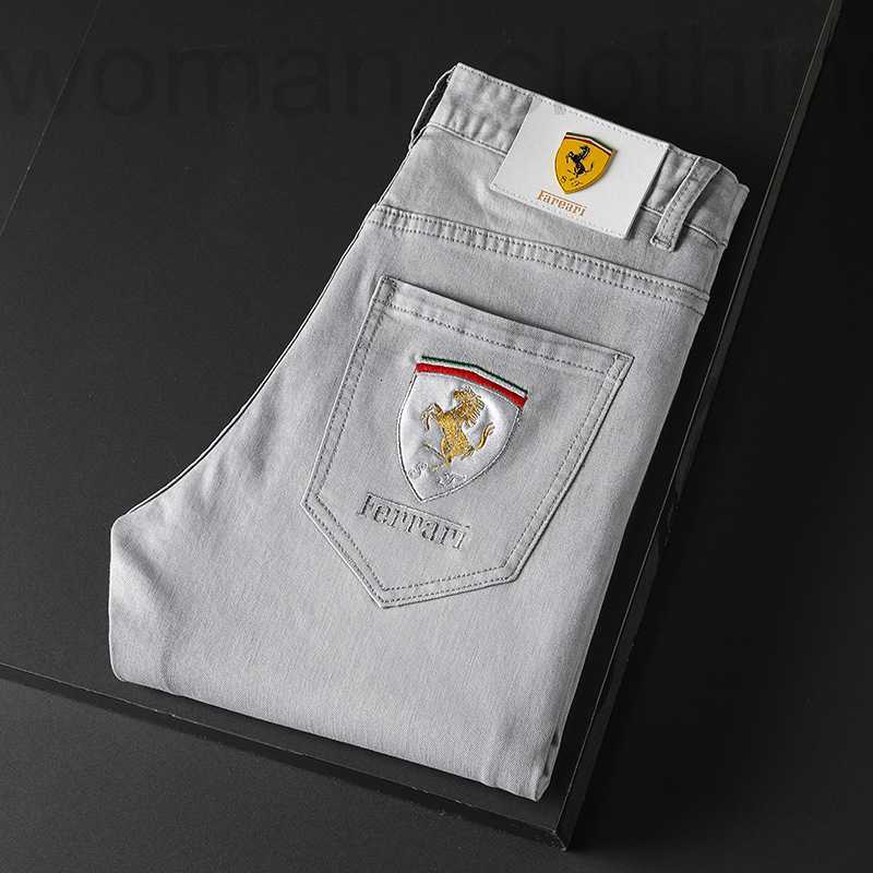 

Men's Jeans Designer men's spring and autumn style light luxury slim stretch denim trousers embroidered casual pants GO67, 830