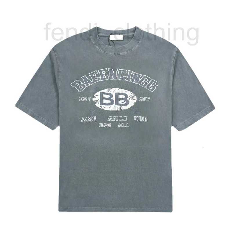 

Men's Casual Shirts designer Approved 2022 summer new rinted letters washed old men's and women's short-sleeved t-shirt 87UQ, Black