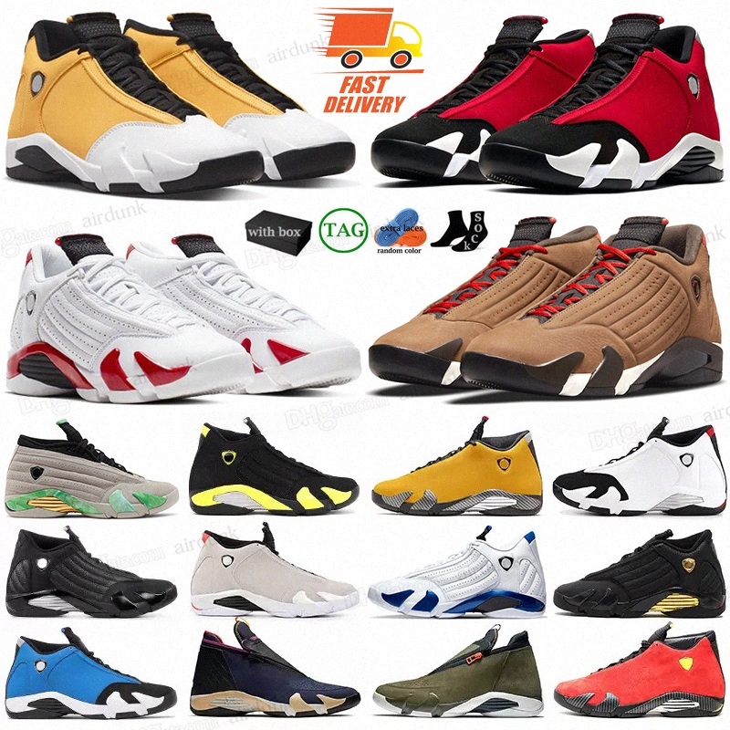 

14s Basketball Shoes men jumpman J 14 Ginger candy cane Winterized gym red Blue desert sand defining moments Hyper Royal retro mens trainers sports sneakers j14