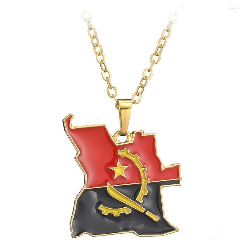 

Choker WANGAIYAO2023 Angola Oil Map Flag Couple Necklace Fashion Pendant Jewelry
