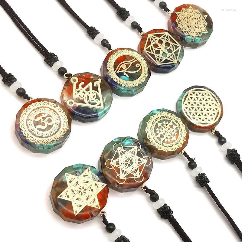 

Chains 10pcs/lot Orgone Energy Pendants Necklace Yoga Meditation Healing Power Spirit Pendulum Bulk Wholesale Items For Small Business