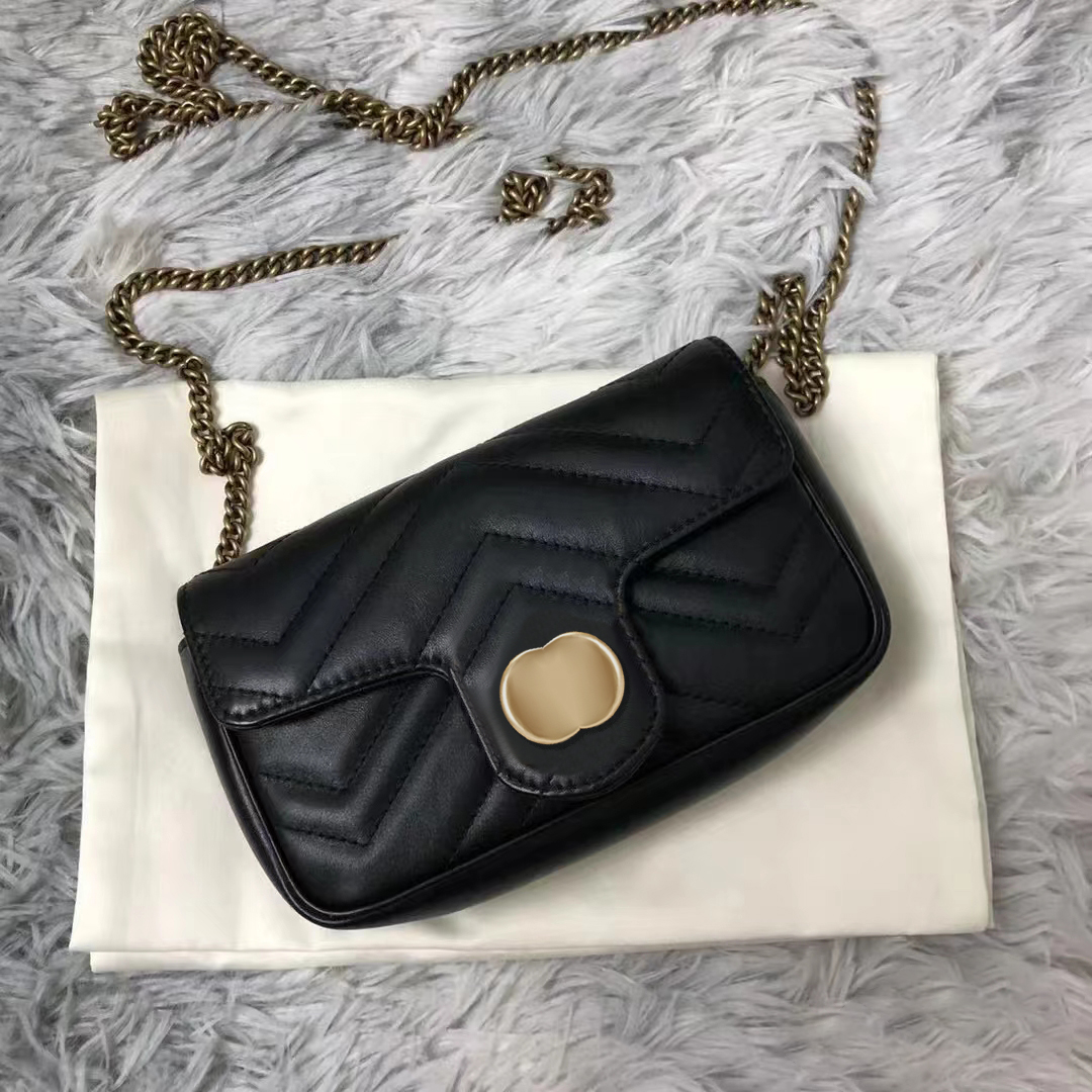 

Luxury Designer Bags Genuine leather Marmont classic Metal chain Women's men Metal letter tote g crossbody fashionable handbag wallet Camera shopping bag Shoulder, Red