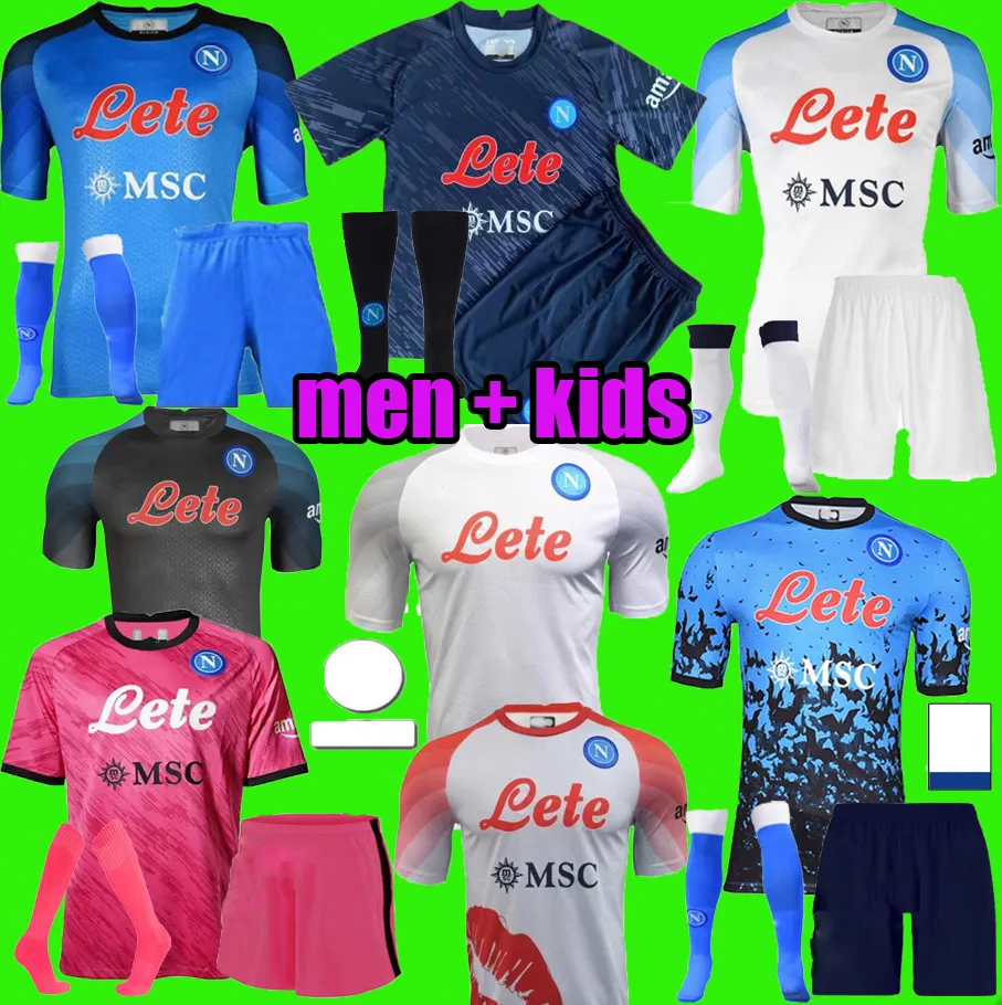 

23 SSC Napoli Soccer Jerseys KVARATSKHELIA LOZANO OSIMHEN ANGUISSA Naples Football Shirt POLITANO MAGLIA MERTENS MARADONA 2022 2023 MINJA, Kit