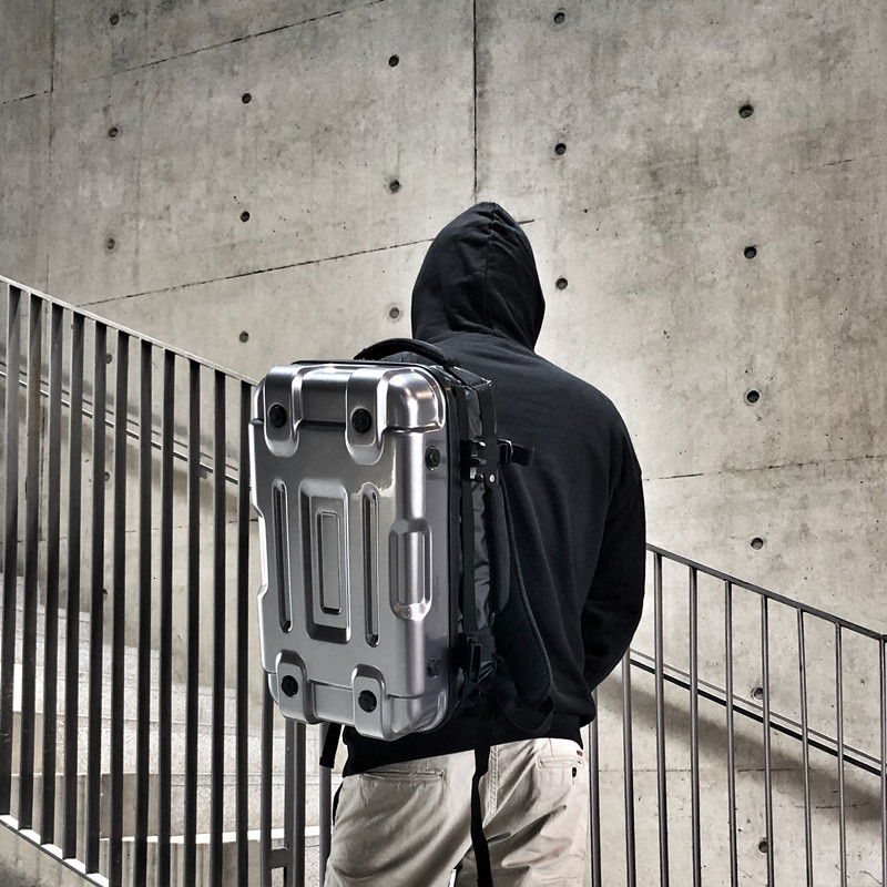 

School Bags Backpack men's bag highend design trend ins shortdistance travel sports training fitness backpack 230227, Black