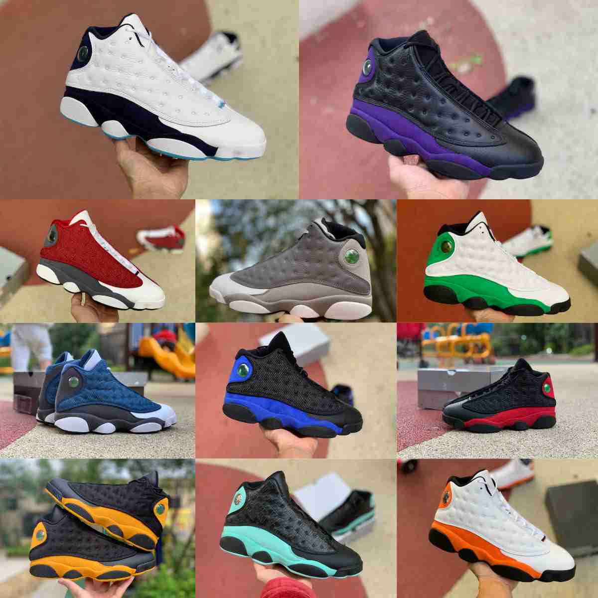 

Jumpman 13 13S Basketball Shoes Mens High Flint Black Cat Grey Toe Court Purple Chicago Bred Island Green Red Dirty Hyper Royal Starfish He Got Game Trainer Sneakers S8, J0021