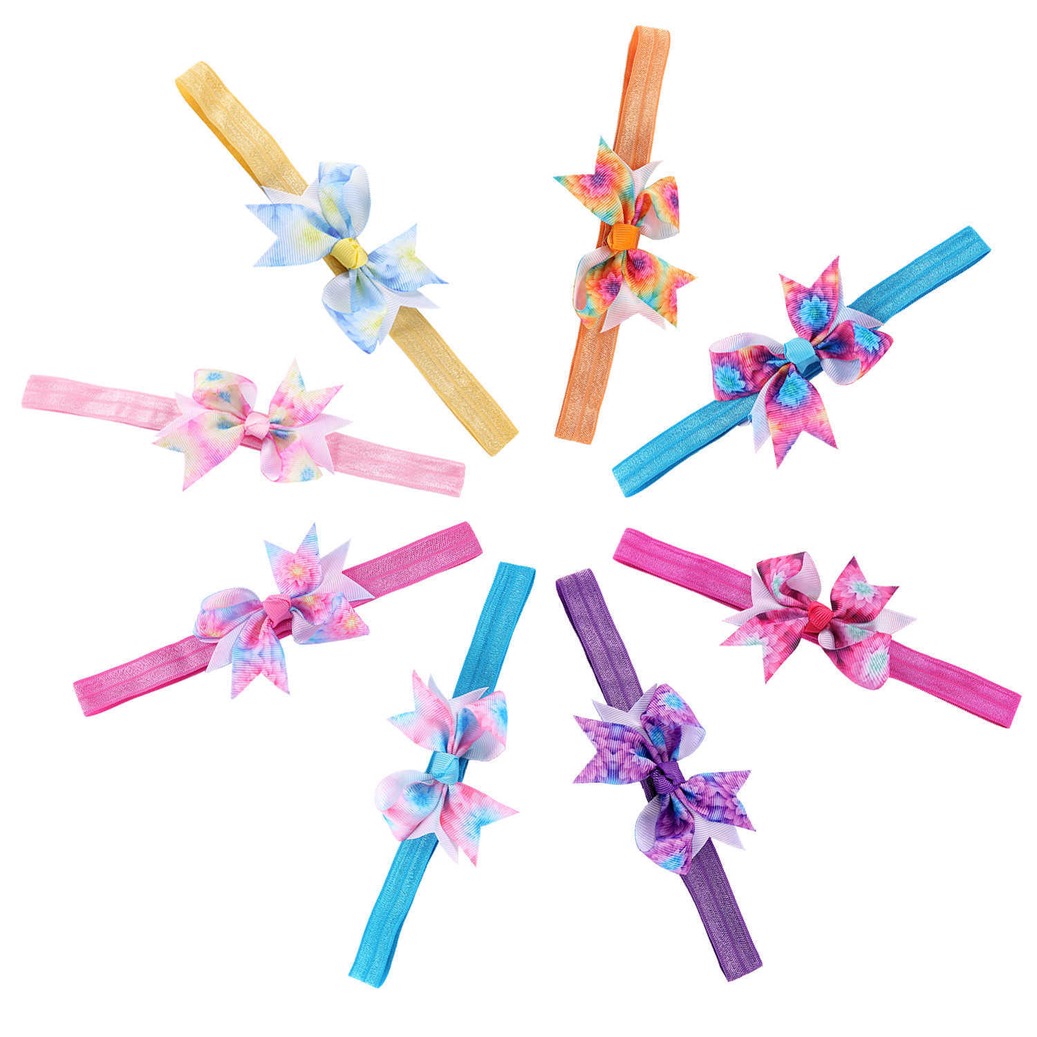 

New children's swallowtail butterfly headband Simple and sweet girl headdress Print bow headband
