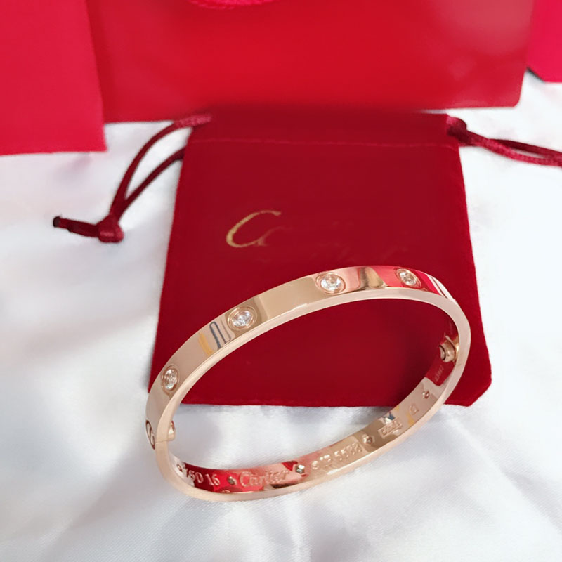 

Luxur Bracelets Classic Diamond Bracelet Ca Fashion Brand Golden Silver Rigid Bracelet Jewelry Gifts