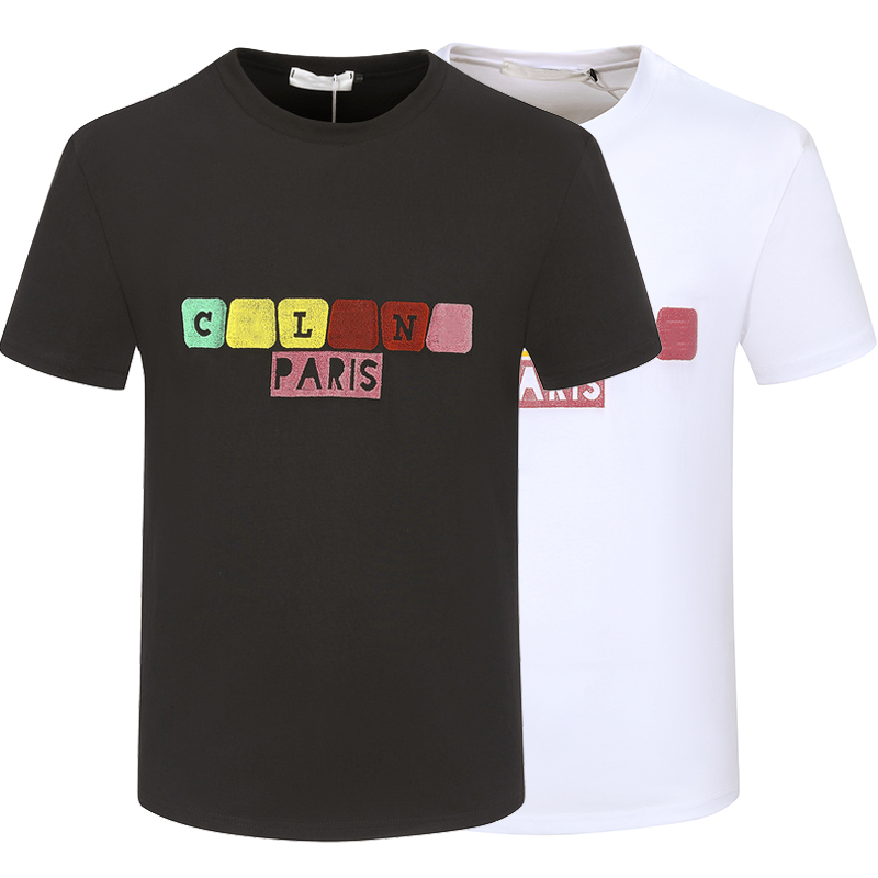 

Designer Men's T-Shirts Short Sleeve 100% Cotton Shirts Man Tees Tops Letters Embroidery Performance Shirts Spring Summer Casual T Shirt T-Shirt Tee Top for Mens Womens, Black
