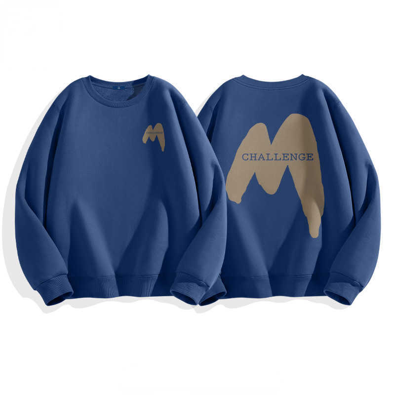 

American Sweater Large Men's Round Neck with Top in Spring and Autumn Men the New Listingnndn, Warm orange