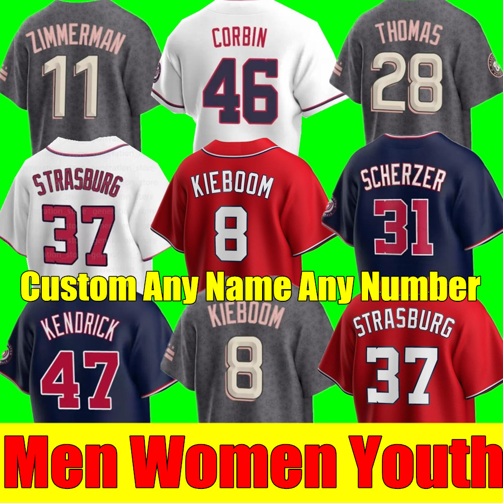 

2023 S-4XL Stephen Strasburg Jersey Ryan Zimmerman Baseball Carter Kieboom CJ Abrams Nationals Keibert Ruiz Cherry Blossom City Connect Nelson Cruz Joey Meneses, As shown in illustration