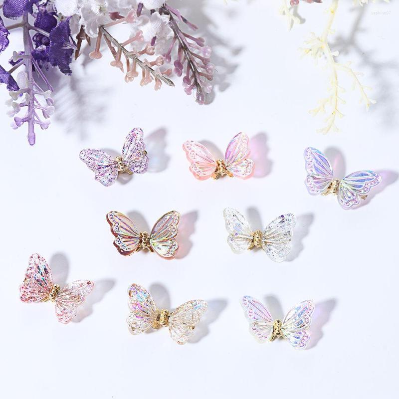 

Nail Art Decorations 3D Flying Butterfly Aurora Color Rhinestones Polish Ornament DIY Glitter Manicure Decals Accessories