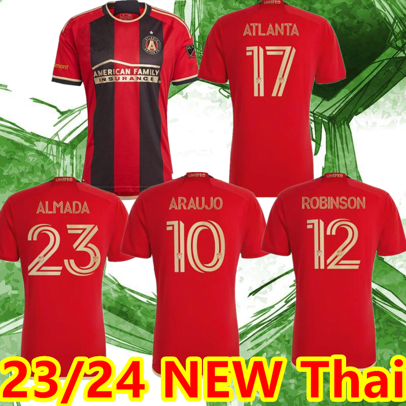 

23 24 MLS Atlanta United FC Soccer Jerseys 2023 2024 Home Maillots de foot MARTINEZ BARCO ROBINSON ARAUJO ALMADA Football shirt, 23/24 fans