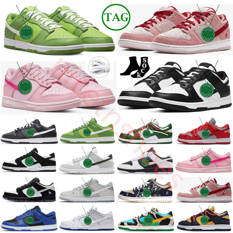 

2023 designer dunks shoes men women sneakers black white unc photon dust green sail grey fog syracuse michigan triple pink green kentucky sports trainers size 13, Color # 24