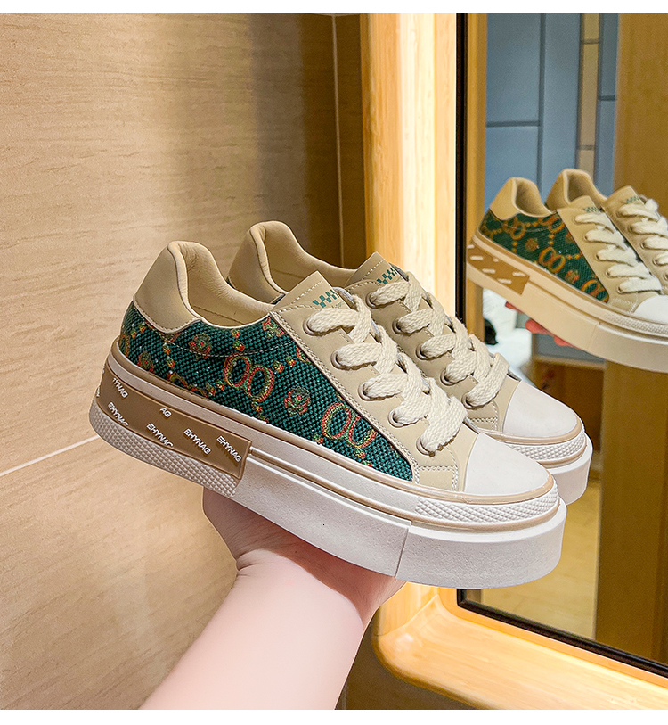 

Dress Shoes Women Vulcanized Fashion Platform Flats Comfortable girl Sneakers Round Toe Casual Ladie Footwear Loafers 230227, Beige