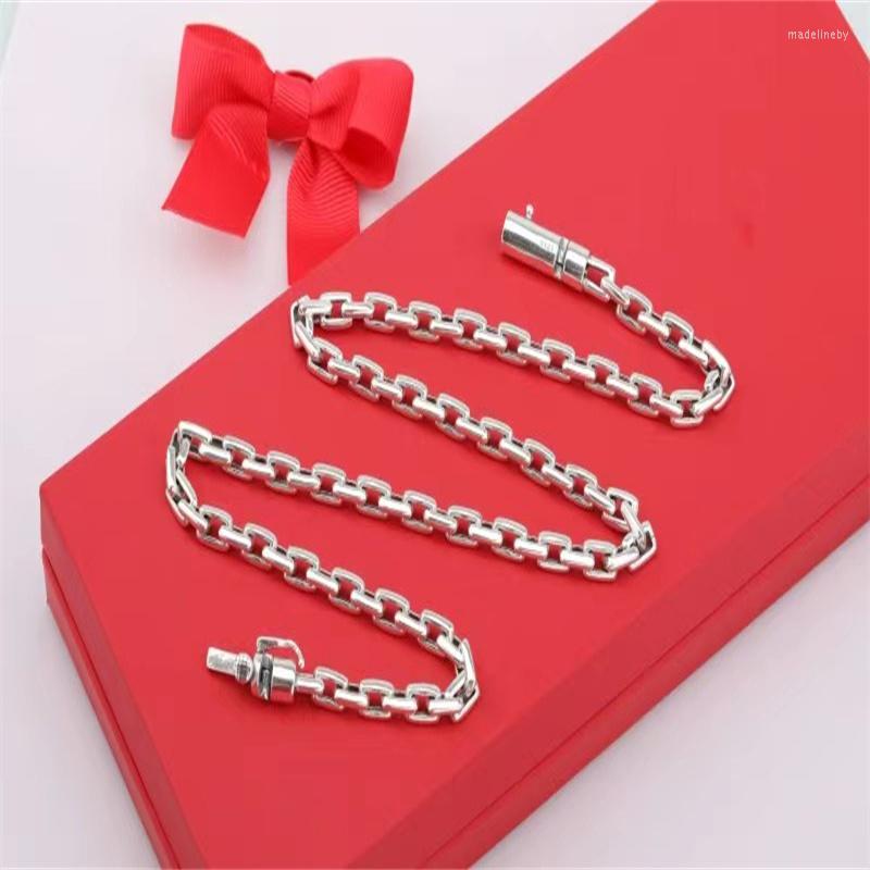 

Chains S925 Silver Vintage Fashion Simple Necklace Men's Versatile Gift For Boyfriend