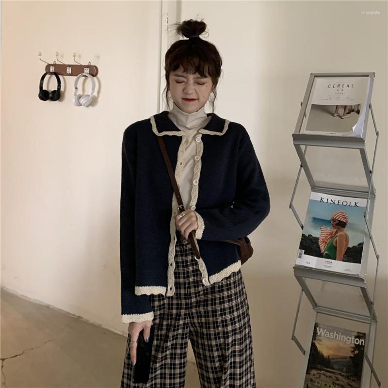 

Women's Knits Women's Sweaters Japanese Kawaii Ulzzang Vintage Casual Lazy Ins Loose Sweater Female Korean Harajuku Cute Clothing For, Black