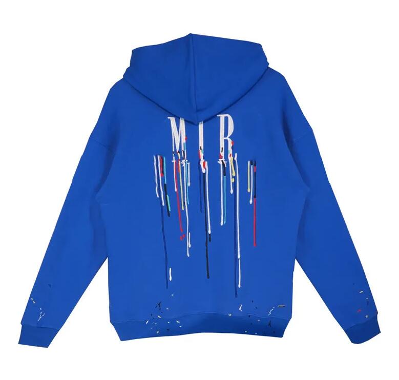 

Designer Winter Men A miri Hoodies Pullover Ink-splashing Long Sleeve Woman Street Retro Letter Casual Couple Hooded Hip Hop Printed Quality Sweatshirt Blue, Not sold separately (add postage)
