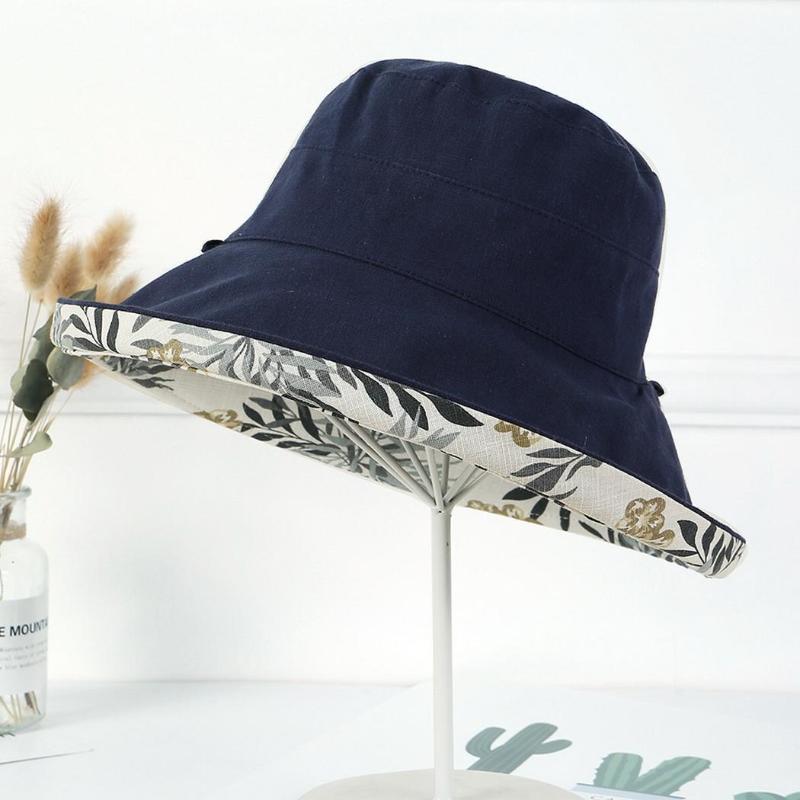 

Wide Brim Hats Women Fashion Foldable Double-sided Use Printed Neck Cheek Ear Fisherman Hat Visor Summer Outdoor Casual Cap, Nb