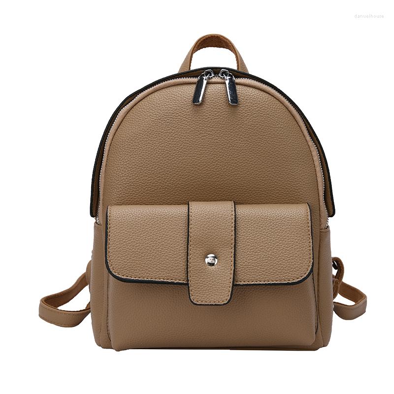 

School Bags Bag Bookbag PU Leather Backpack Wholesale Women Backpacks Luxury Designer Purses And Handbags Fashion For 2023, Black