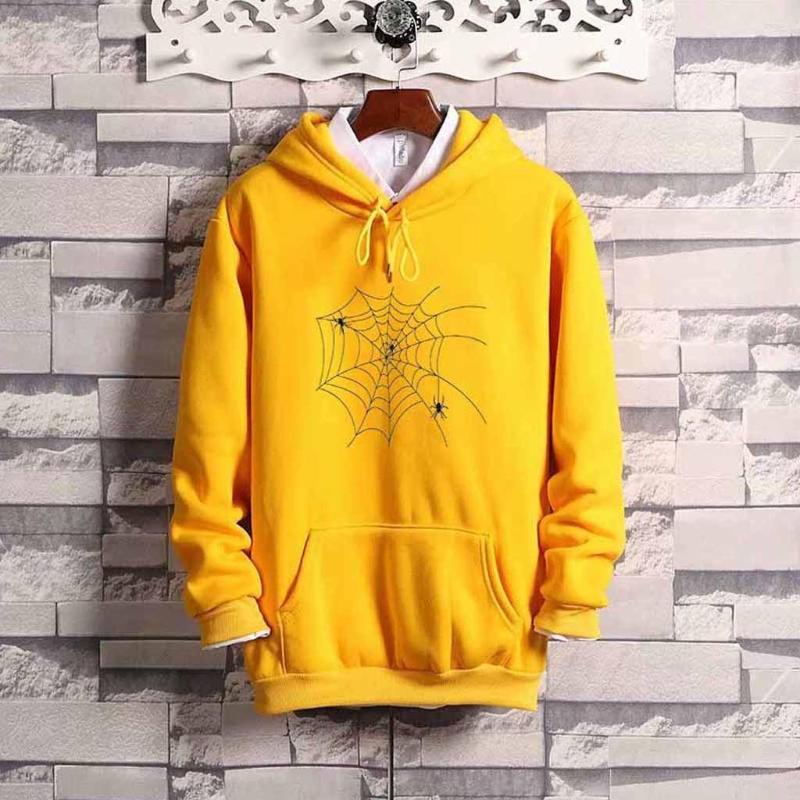 

Men's Hoodies Autumn Winter Fashion Cobweb Print Harajuku Long Sleeve Streetwear Hooded Sweatshirt Hoodie Men Tops Sudaderas Hombre, Eagle 4