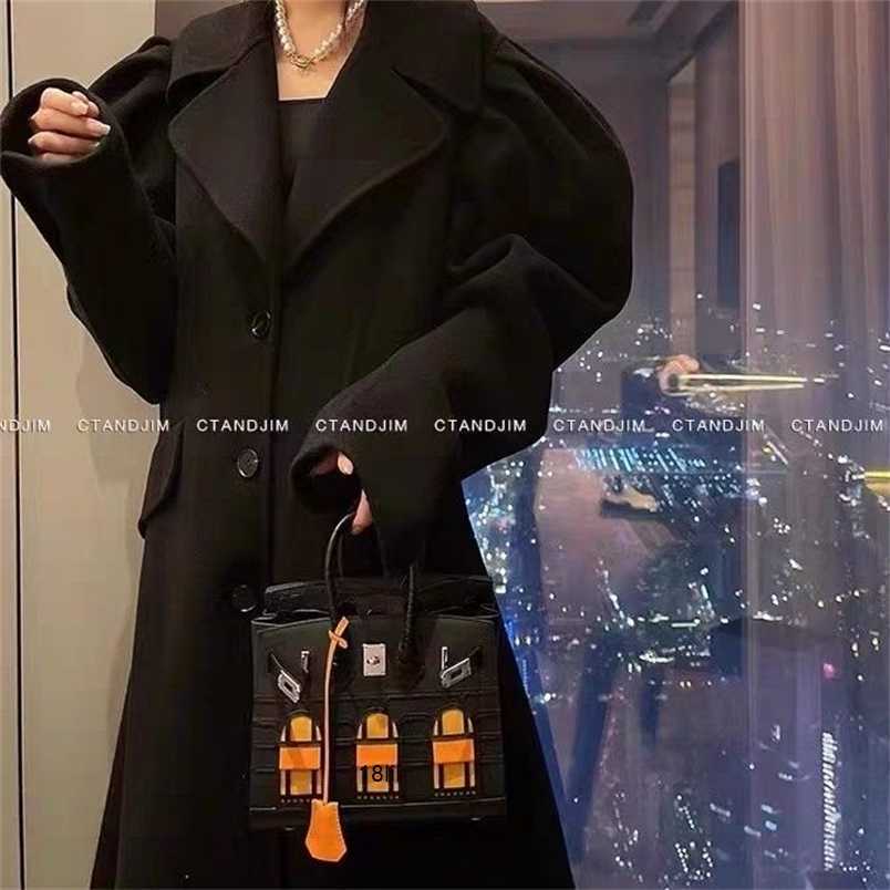 

Designer Bags Birkin Herme 5A Handmade Fashionable and exquisite house leather bag for women, Black