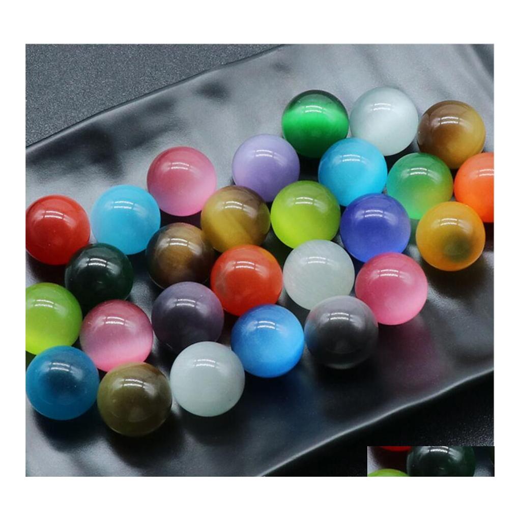

car dvr Stone 20Mm Cats Eye Ornament Reiki Healing Chakra Quartz Mineral Crystal Tumbled Gemstone Hand Piece Home Decoration Jewelry Making Dhkba