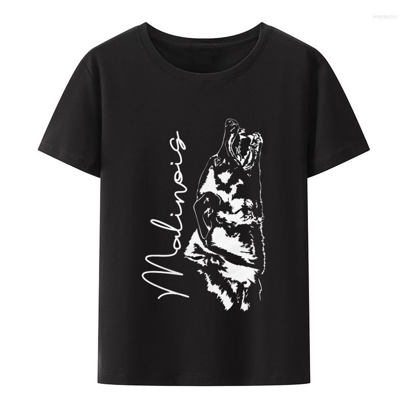 

Men's T Shirts Malinois Dog Y2k T-shirts Classic Tee Mechelaar Pet Shepherd Tshirts Modal O-neck Tees Top Clothes, White
