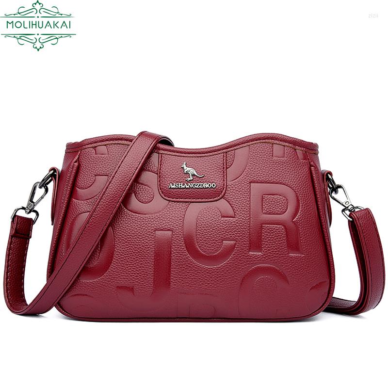 

Evening Bags 2023 Style Women Small Handbag Luxury Letters Leather Designer Shoulder Bag Fashion Casual High Quality Simple Crossbody, Black