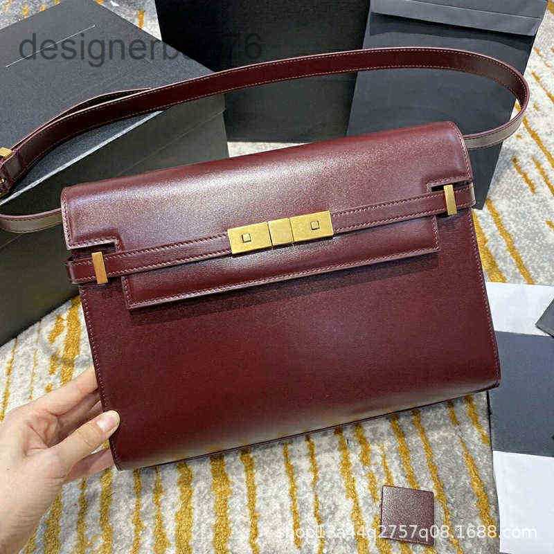 

outlet Handbag Paris Designer Brand Luxury Chain Hands Tassel Shoulder Bag Siant Lourent Manhattan Niki Women's Trendy Leather Retro Versatile Lady TR76, Burgundy large - (toothpick pattern)