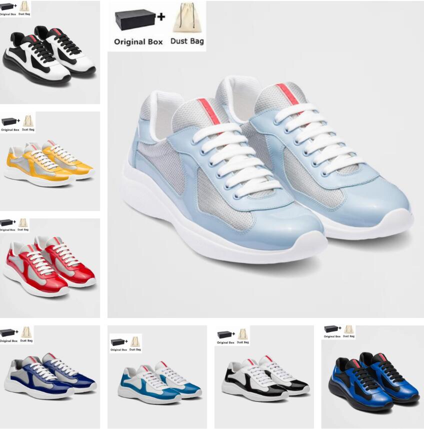

2023 Top Design Casual Shoes America Cup Low Top Sneakers Fabric Patent Leather Men Rubber Sole Bike Fabric Skateboard Walking EU38-46 With, 14