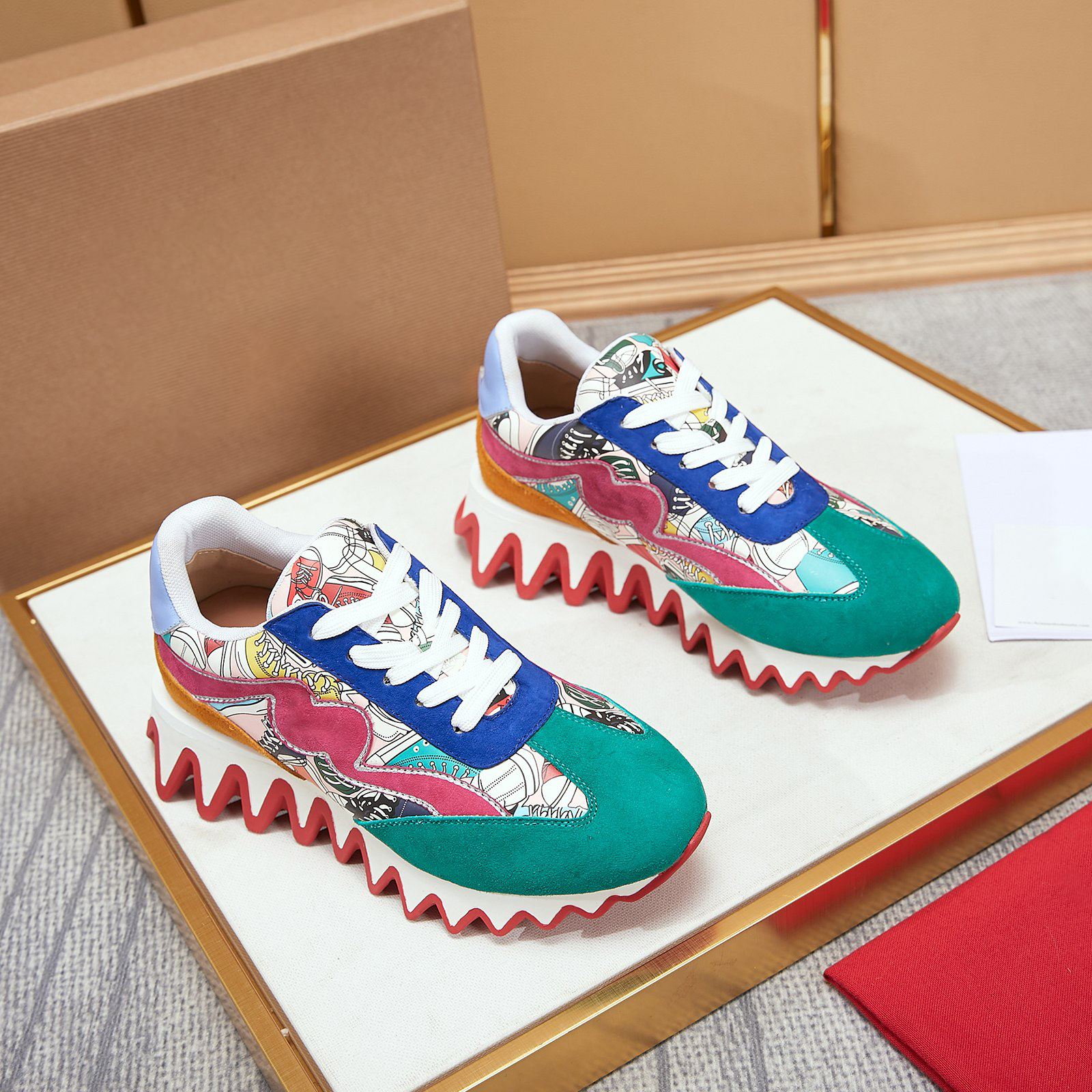 

TIME OUT Sneakers Fashion Platform Shoes Letter Sneaker Men Women Trainers Genuine Leather Casual Shoe With box dust bag size 35-48