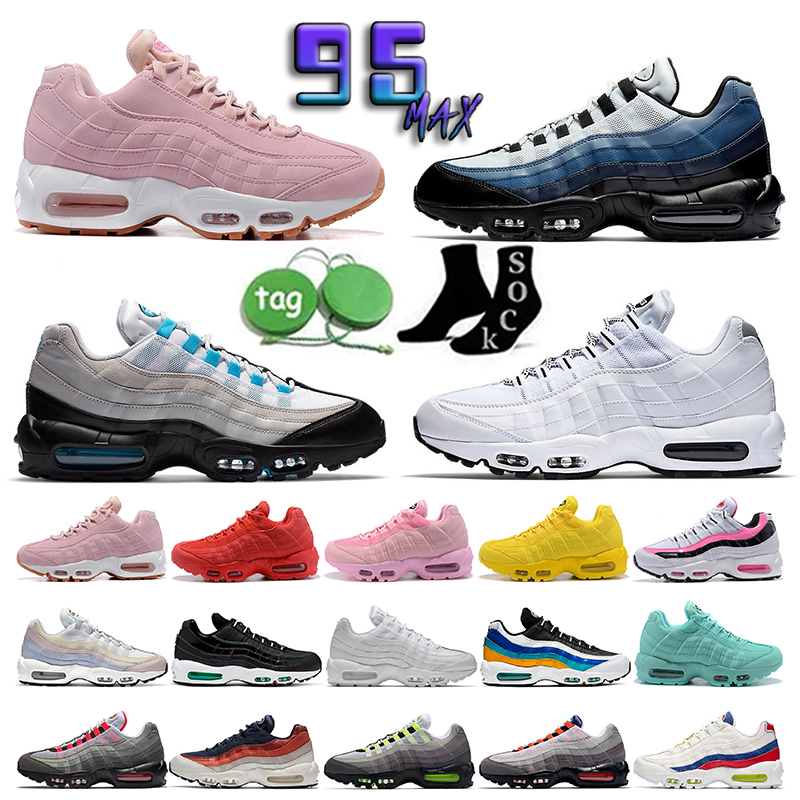 

95 95s running shoes snaker Triple Black White Neon Midnight University Blue Navy Solar Red Glass Blue Worldwide Smoke Grey Outdoor Trainers Sports Sneakers, 23