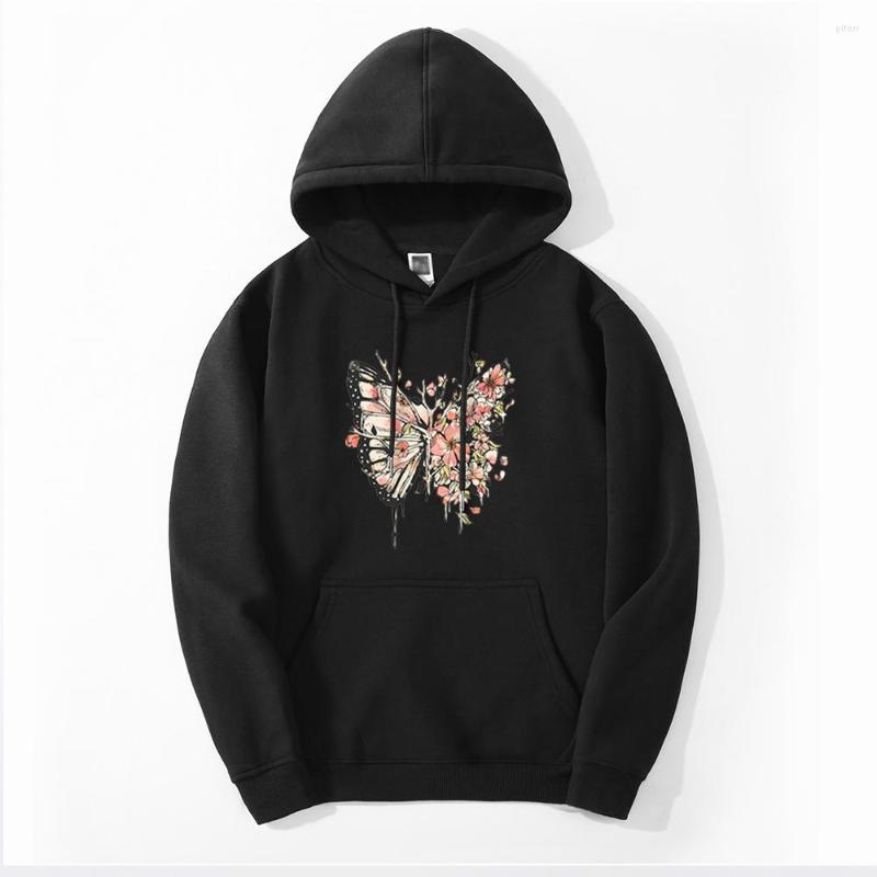 

Men' Hoodies Butterfly Print Cool Harajuku Printed Fleece Pullover Men Casual Streetwear Sweatshirts Hip Hop Male Tops, Yellow 6