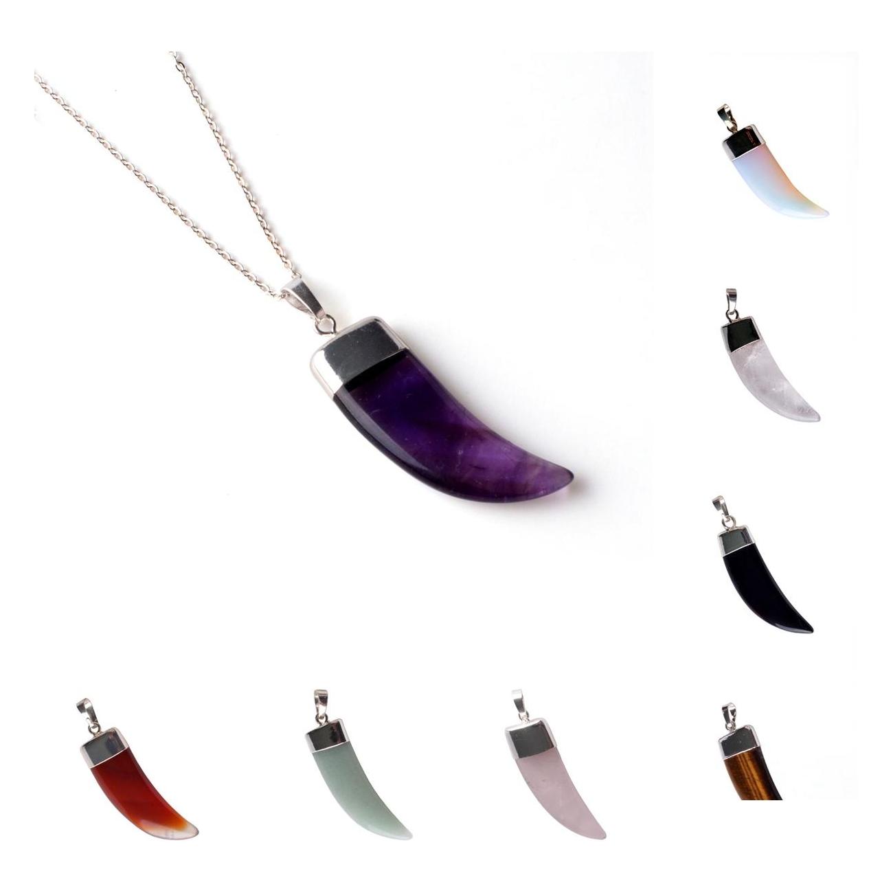 

car dvr Healthy Necklaces Stone Horn Pendant Bag Phnom Penh Mini Square Adjustable Rope Necklace Drop Delivery Jewelry Pendants Dhopk