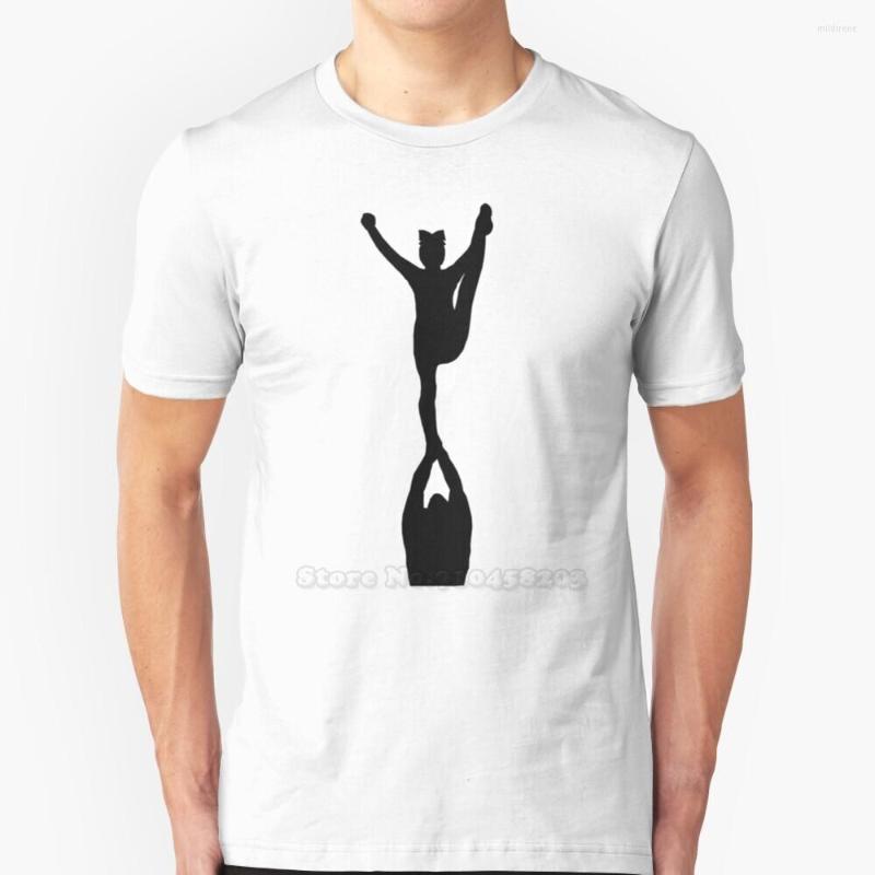 

Men's T Shirts Coed Heel Stretch Trend T-Shirt Men Summer High Quality Cotton Tops Cheer Cheerleading Stunt, Mtee-orange
