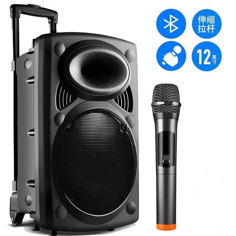 

Portable Speakers 150W 12 inch subwoofer karaoke bluetooth speaker column outdoor portable square dance speaker wireless microphone TF AUX U disk R230227