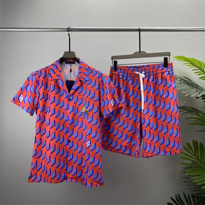 

2 summer fashion Mens Tracksuits Hawaii beach pants set designer shirts printing leisure shirt man slim fit the board of directors short sleeve short beachs#30