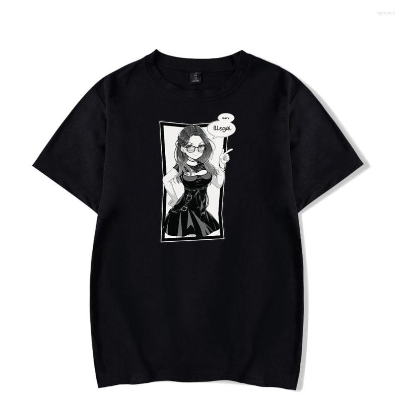 

Men's T Shirts SSSniperWolf That's Illegal Logo Merch T-Shirt Men And Woman Short Sleeve Women Funny Shirt Unisex Harajuku Tops, Black
