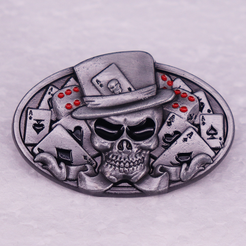 

Dice skull tattoo poker gambler oval vintage brooch Cute Anime Movies Games Hard Enamel Pins Collect Metal Cartoon Brooch Backpack Hat Bag Collar Lapel Badges, As picture