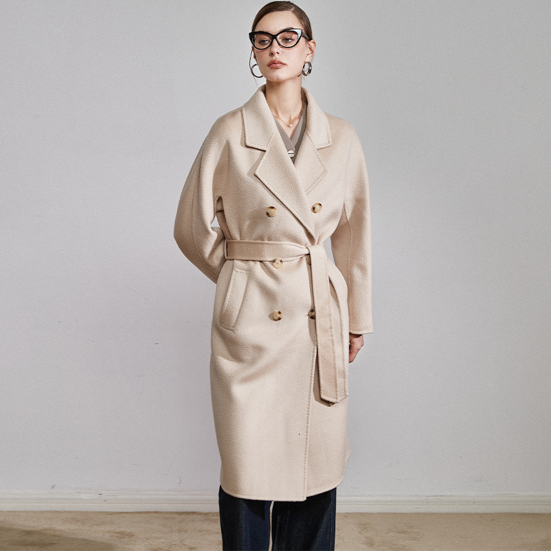 

Women's Wool Blends LMM FW OFFICE LADY STYLE WOMENS LONG CASHMERE COATS 230227, Beige