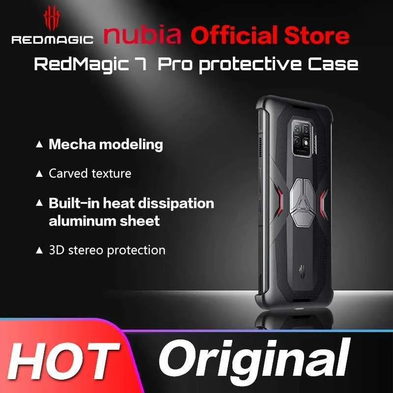 

Cell Phone Cases Original Nubia Protective Case for RedMagic 7 7S Thermal shell Shockproof Cover Red Magic 6R 7 6S tectiveCase W221014, Grey