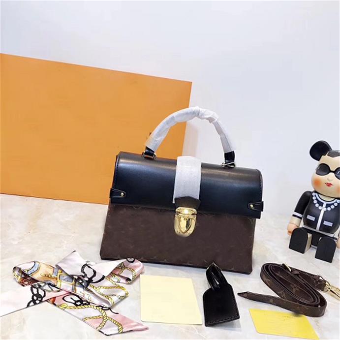 

Fashion design Leather Bag for women bag two colours purse shoulder bags for female tote designer_bag992, Black