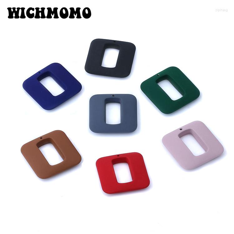 

Charms Fashion 4 Pieces 33mm Geometric Acrylic Rubber Paint Pendants Connectors For Diy Earring Necklace Jewelry Accessories
