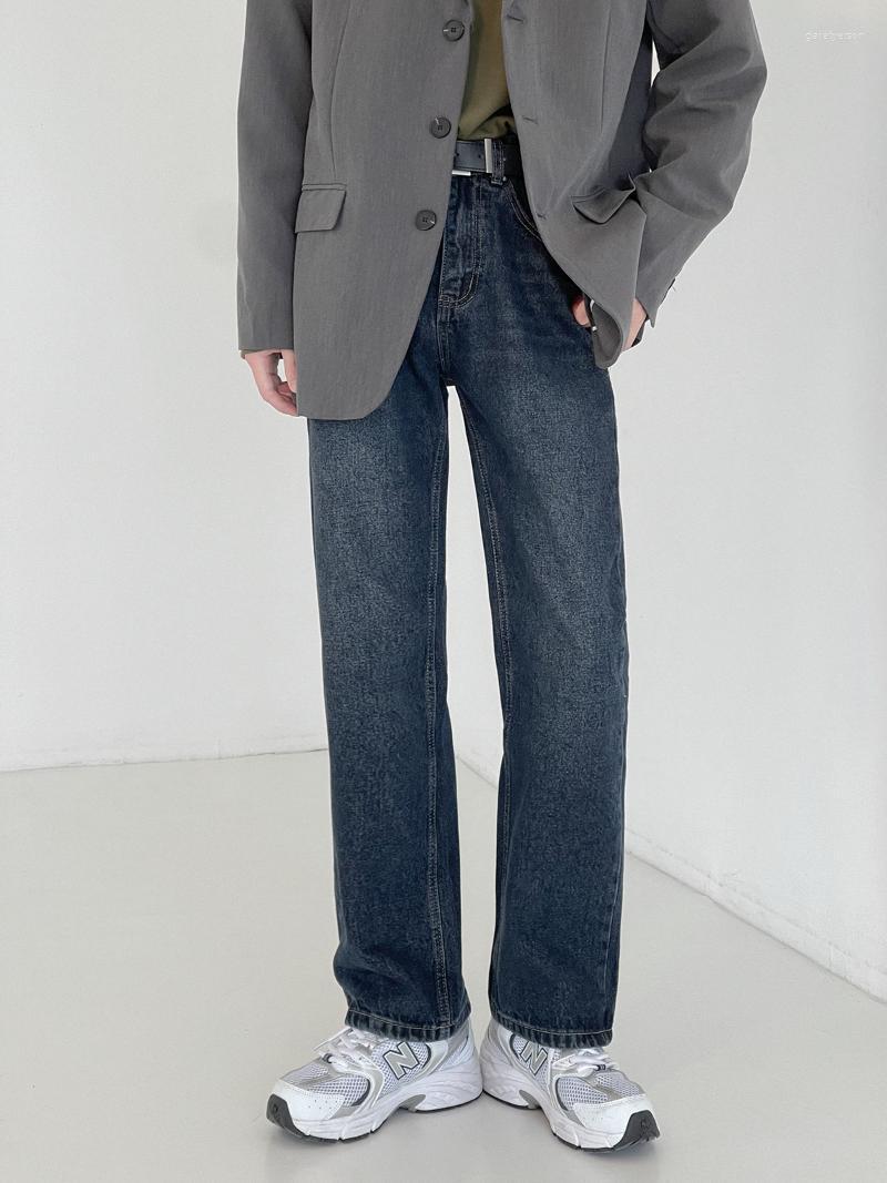 

Men's Jeans 2023 Autumn Washed Retro Blue Casual Loose Straight Ins Wind Korean Version Of Advanced Wild Simple Trousers