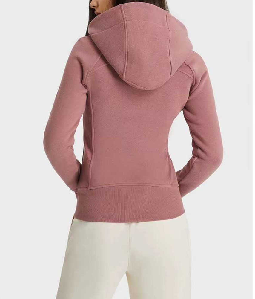 

ZWTW Yoga Sweatshirt Scuba Full Half Zip Hoody Hoodies Outdoor Leisure Sweatshirts Gym Clothes Women Tops Workout Fitness Thick Jackets lulus Leisure trend, Grey logo