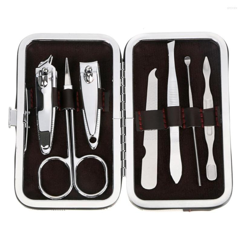 

Nail Art Kits 7pcs/Set Clipper Kit Tools Care Scissor Tweezer Knife Ear Cleaning Manicure Set