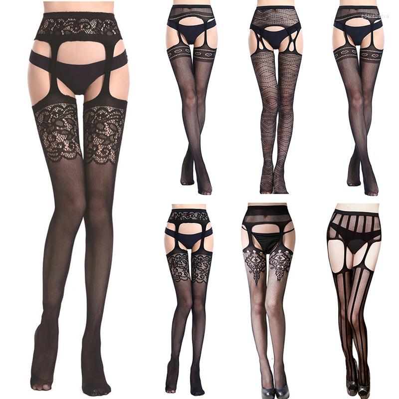 

Women Socks Sexy Thigh High Stockings Suspender Garter Belt Lace Tights Lingerie For Female Exotic Apparel Mesh Bodysuit, Nwz384 b