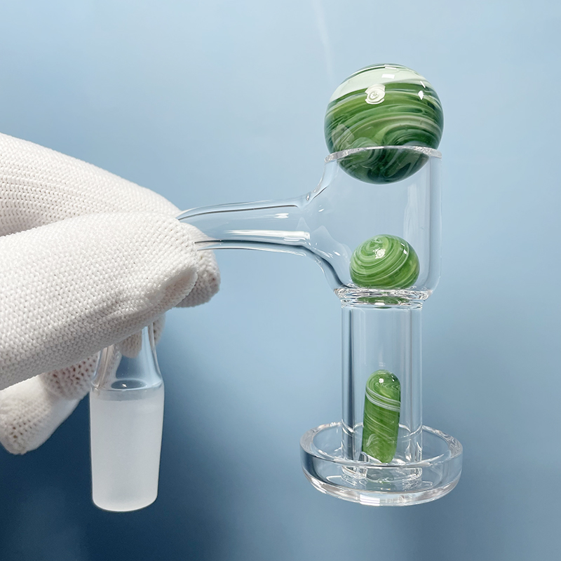 

2pcs MOQ Smoking Accessory Bowl Full Weld Terp Slurper Quartz Banger With 10mm 14mm Male Joint Glass Marble Beads Screw Pill Available