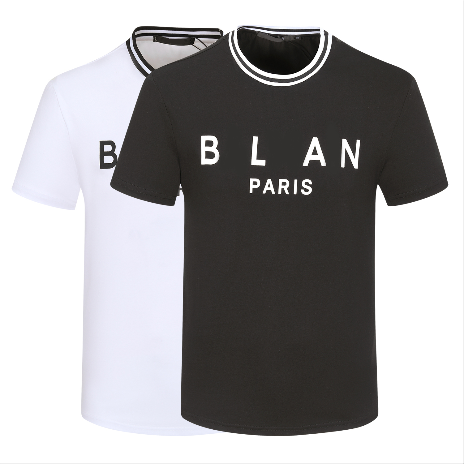 

Designer Men's Tee shirts Fashion Black and White Classic Brand Alphabet Embroidery Casual Short Sleeve 100% Cotton Breathable Wrinkle Resistant King Size 3xl 2XL