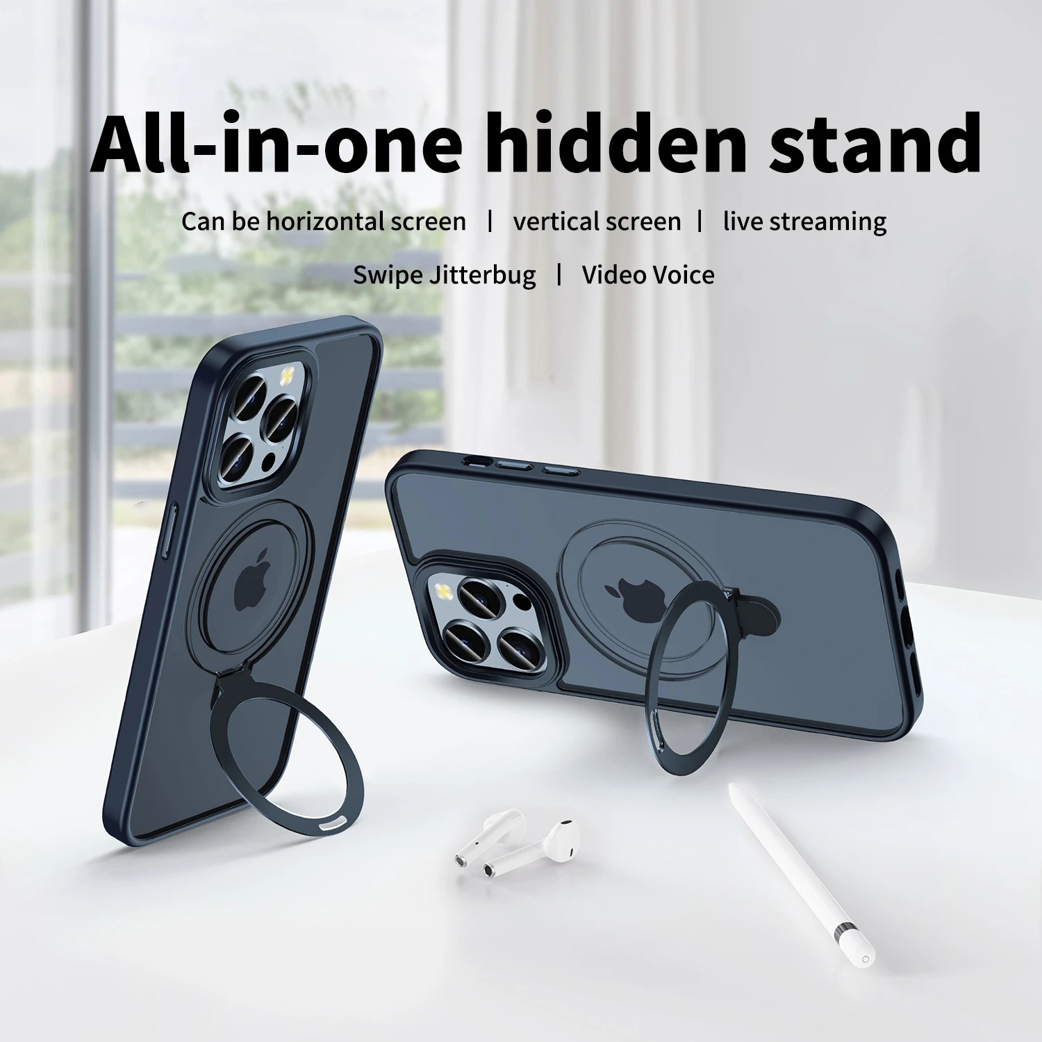 

Cases For iPhone 13 12 11 14 Pro Max Plus Magnetic Ring Holder Phone Case For Magsafe Wireless Charger Shockproof Protective Shell